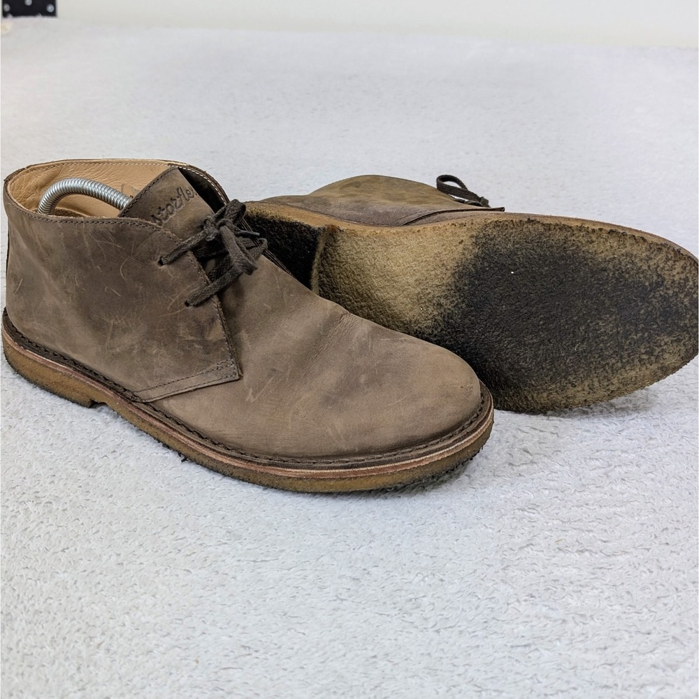 Astorflex Chukka Boots Brown Mens 44 10.5 Made In Italy prodotto srl Vera Pelle